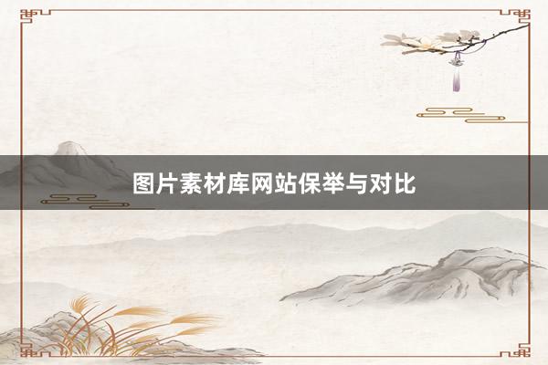 图片素材库网站保举与对比