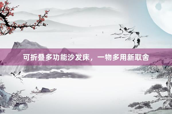 可折叠多功能沙发床，一物多用新取舍